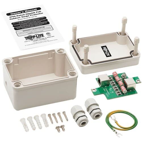 OUTDOOR POE SURGE PROTECTOR IN-LINE IP66 RATED 1GBPS CAT5E/CAT6