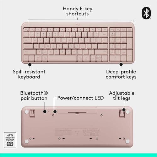 MK250 WIRELESS KB COMBO BLUETOOTH (ROSE)