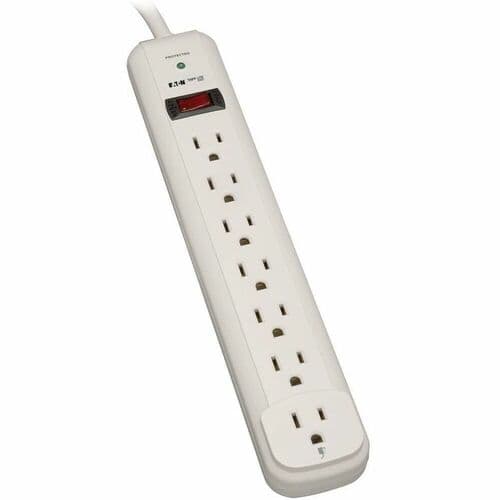 7OUT SURGE STRIP 12 FT CORD GRAY 1080 JOULES 5-15P 5-15R LED