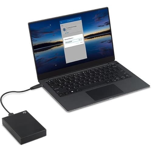 4TB EXTERNAL RETAIL ONE TOUCH WITH PASSWORD BLACK