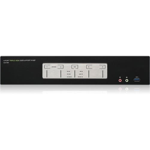 4-PORT 4K TRIPLE VIEW DISPLAYPORT KVMP SWITCH WITH USB 3