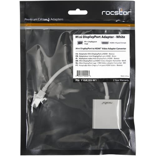 MINI DISPALYPORT TO HDMI ADAPTR M/F WHITE