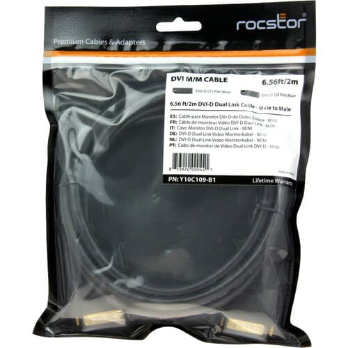 6FT DVI-D TO DVI-D M/M CABLE BLACK
