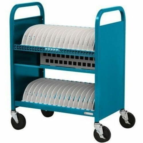 CUBE TRANSPORT CART 30-UNIT AC POWER PACIFIC BLUE
