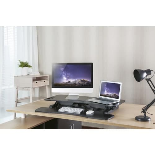 SIT-STAND DESK CONVERTER RISER KEYBOARD  MOUSE DECK