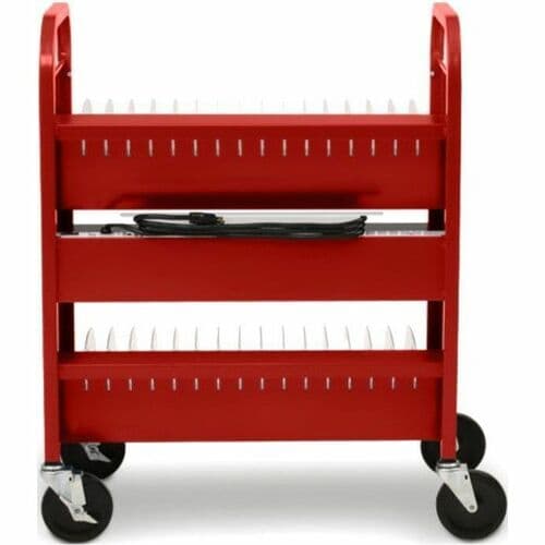 CUBE TRANSPORT CART 30-UNIT AC POWER RED