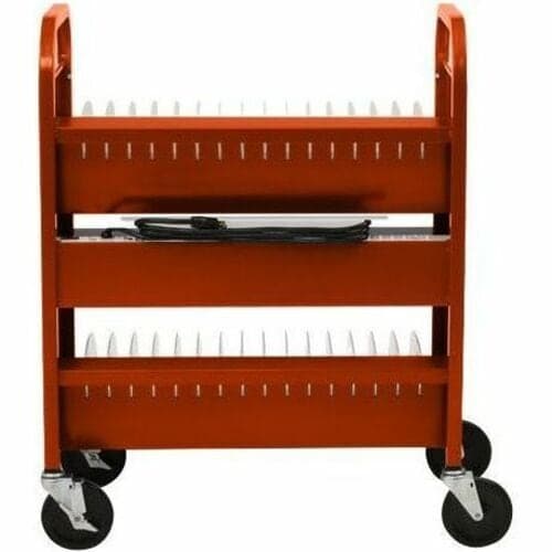 CUBE TRANSPORT CART 30-UNIT AC POWER TANGERINE