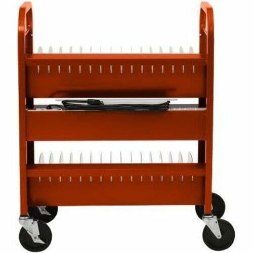 CUBE TRANSPORT CART 30-UNIT AC POWER TANGERINE