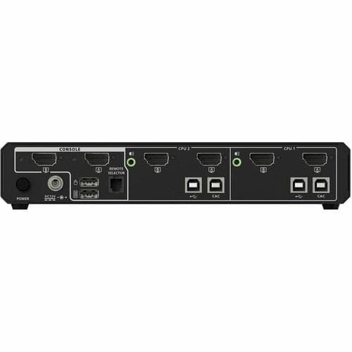 2-PORT DUAL VIEW TRUE UNIVERSAL (DP/HDMI) SECURE KVM SWITCH W/AUDIO