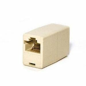 RJ45 MODULAR COUPLER STRAIGHT RJ45F TO RJ45F IVORY