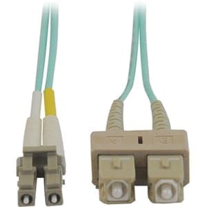 1M 10GB DUPLEX FIBER MMF LC/SC 50/125 LSZH AQUA PATCH