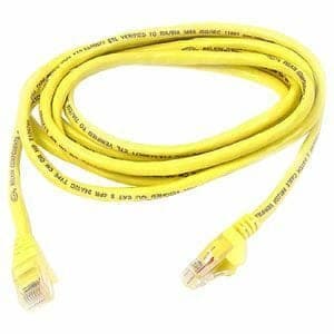 6IN CAT6 YELLOW UTP SNAGLESS RJ45 M/M PATCH CABLE