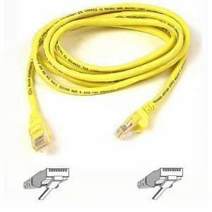 20FT CAT5E YELLOW PATCH CORD SNAGLESS