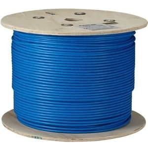 1000FT CAT6A BULK CABL STRANDED SFTP 650MHZ CM PVC POE BLUE