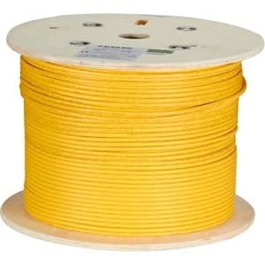 1000FT CAT6A YELLOW STRANDED UTP 650MHZ CM PVC POE BULK CABLE