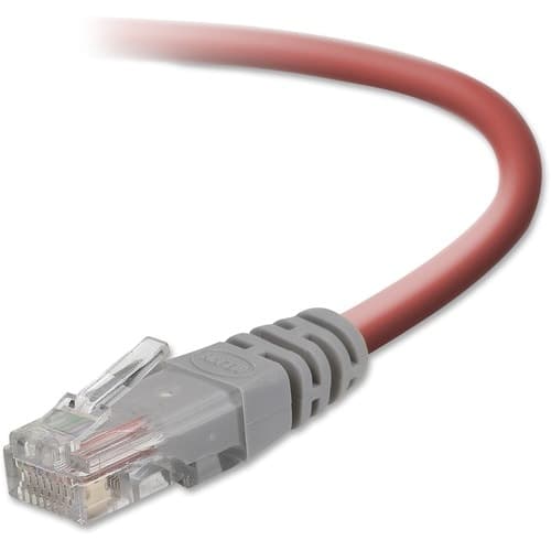 50FT CAT5E YELLOW CROSSOVER CABLE MOLDED GRAY BOOT