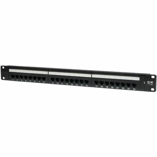24-PORT CAT5E PATCH PANEL 1URM RACKMOUNT 568B 110 PUNCHDOWN RJ45