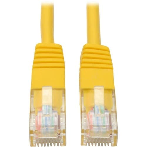 10FT CAT5E YELLOW PATCH CABLE CAT5 MOLDED RJ45 M/M 350MHZ PVC UTP