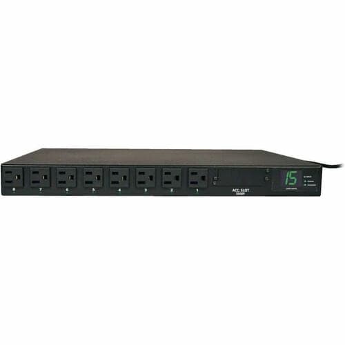 PDU METERED 1.4KW 120V 15A 1U NEMA 8 5-15R 2 5-15P ATS 12FT CORDS