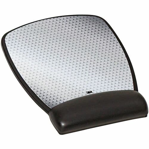 MOUSEPAD AND WRIST REST GEL BLK LEATHERETTE PRECISE MOUSE SURFACE
