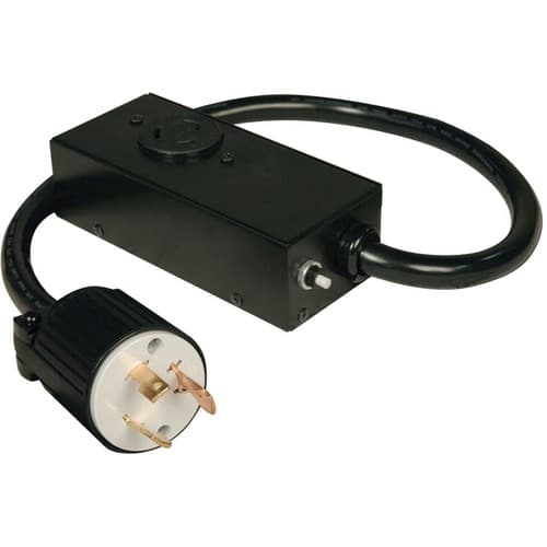 2FT POWER EXTENSION CORD 10AWG 20A 20AMP BREAKER L5-30P TO L5-20R