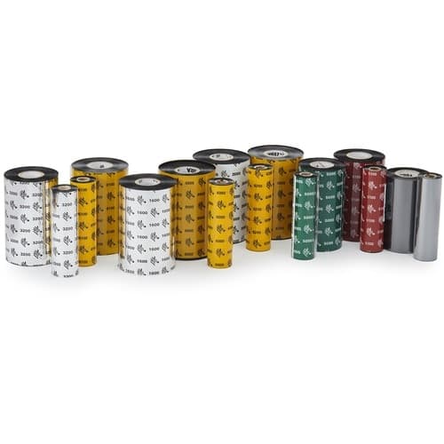 12PK WAX/RESIN RIBBON 4.3IN/110 MM WIDE 244FT/74M 0.5IN CORE BLK
