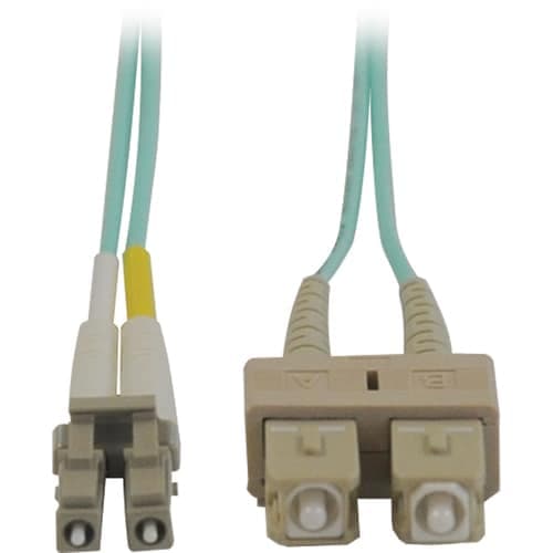5M DUPLEX FIBRE MMF LC/SC 50/125 LSZH AQUA PATCH CORD 10GB