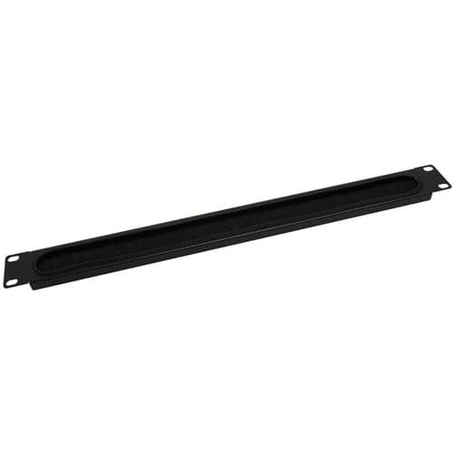 1U RACK CABLE PASS THROUGH HORIZONTAL W BRUSH STRIP COOLING