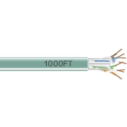 1000-FT GREEN CAT6 SOLID BULK C ABLE 550MHZ UTP CMR PULL BOX