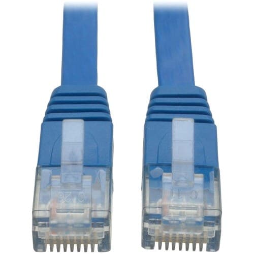 25FT CAT6 PATCH CABLE M/M BLUE GIGABIT MOLDED SNAGLESS FLAT PVC