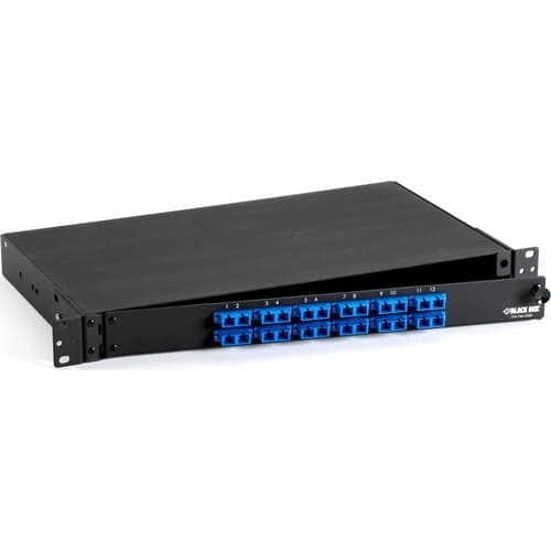 RACKMOUNT PRELOADED FIBER ENCLO SURE 1U (12) DUPLEX SC PAIR