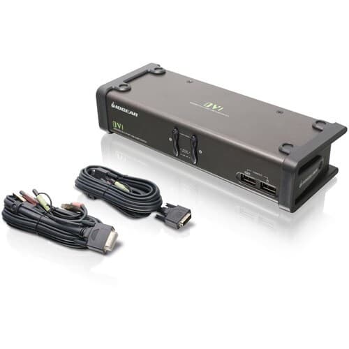 2PORT DVI KVMP SWITCH W/CABL AUDIO MIC USB 2.0 TAA COMPLIANT