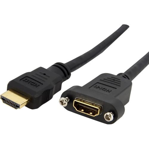 3FT HDMI FEMALE TO MALE ADAPTER PANEL MOUNT HDMI CABLE UHD 4K 30HZ