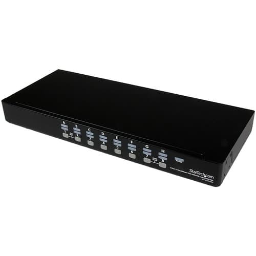 1U 16 PORT USB VGA KVM SWITCH USB VGA RACKMOUNT KVM OSD