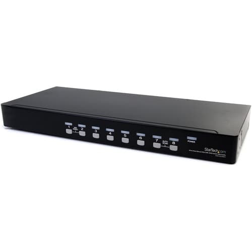 1U 8 PORT USB VGA KVM SWITCH USB AUDIO VGA RACKMOUNT KVM