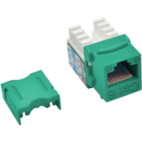 CAT6 / CAT5E 110 KEYSTONE JACK 110 STYLE PUNCHDOWN GREEN RJ45-F