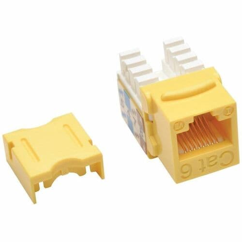 CAT6 / CAT5E 110 KEYSTONE JACK 110 STYLE PUNCHDOWN YELLOW RJ45-F