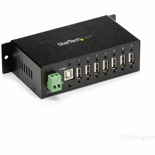 7 PORT USB 2.0 HUB METAL TAA INDUSTRIAL MOUNTABLE HEAVY DUTY