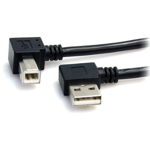 RIGHT ANGLE USB A TO B CABLE 3FT USB 2.0 PRINTER CABLE CORD