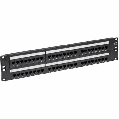 48PORT 2U CAT6/CAT5 PATCH PANEL RACKMOUNT 110 IDC RJ45 ETHERNET