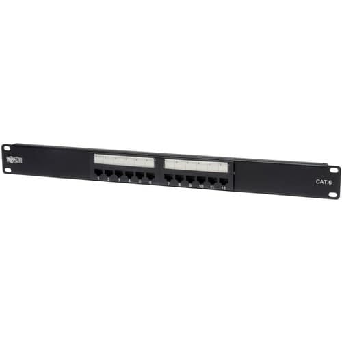 12PORT 1U CAT6/CAT5 PATCH PANEL RACKMOUNT 110 IDC RJ45 ETHERNET