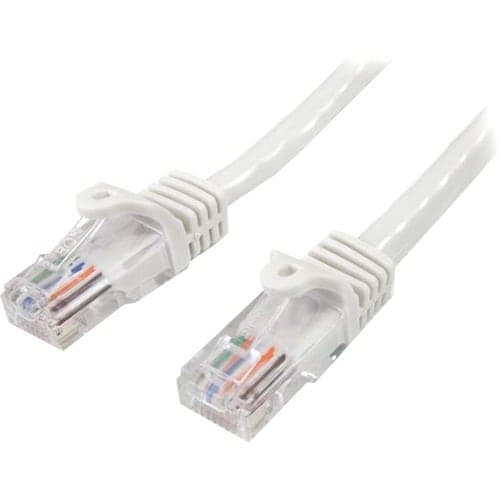 5FT WHITE CAT5E CABLE SNAGLESS ETHERNET CABLE GIGABIT LAN RJ45