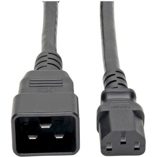 2FT Y SPLITTER POWER CORD 14AWG 15A C20 TO 2X C13 HEAVY DUTY