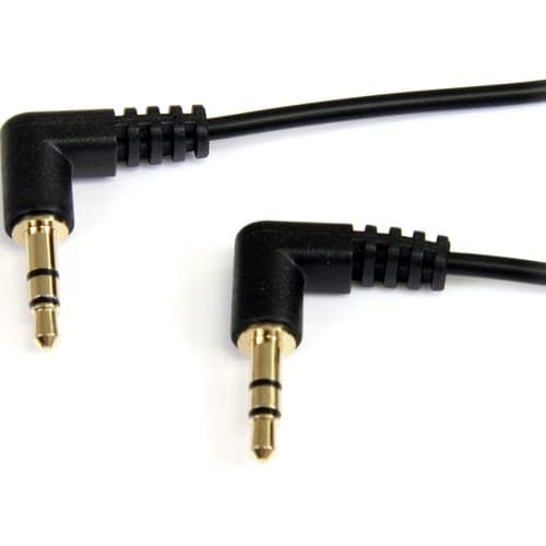 6FT RIGHT ANGLE STEREO AUDIO CABLE M/M