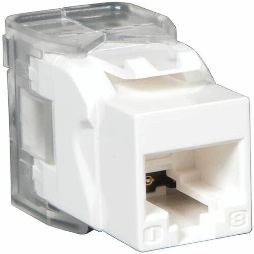 TOOLLESS KEYSTONE JACK CAT6/5E 110 IDC RJ45 WHITE TAA/GSA