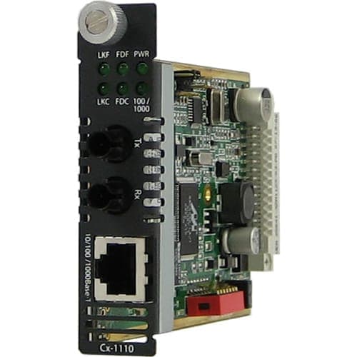 C-1110-S2ST160 MEDIA CONVERTER 10/100/1000-1000BZX 160K 1550NM 2ST