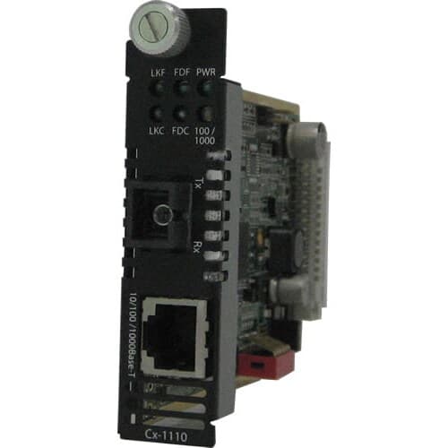 C-1110-S1SC40U MEDIA CONVERTER 10/100/1000-1000BX 40KM 1310NM 1SC