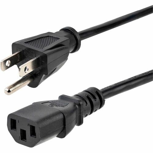 20FT COMPUTER POWER CORD NEMA 5-15P TO C13 AC POWER MONITOR CABLE