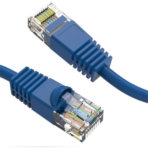 CAT6 550MHZ PATCH CABLE MOLDED BOOT BLUE