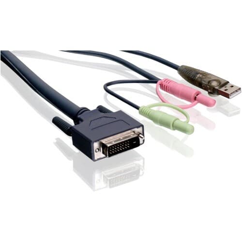 DUAL LINK DVI KVM CABL W/ USB AND AUDIO MIC 6 TAA COMPLIANT